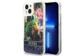 Mobile - Covers & Cases - GUESS GUHCP14MLFLSB iPhone 14 Plus 6.7 "blue / blue hardcase Flower Liquid Glitter - 3666339066093
