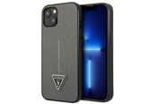 Mobile - Covers & Cases - GUESS GUHCP14MPSATLG iPhone 14 Plus 6.7 "silver / silver hardcase SaffianoTriangle Logo - 3666339065454