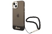Mobile - Covers & Cases - GUESS GUHCP14SHGCOHK iPhone 14 6.1 "black / black hardcase Translucent Pearl Strap - 3666339064167