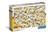 Pusselspel - Clementoni Puzzle Impossible Peanuts - Compact Box 500 pieces 2D Pussel - 35806