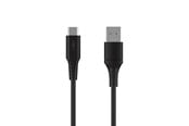 USB-kabel - FIXED USB-A to USB-C Silicone cable - 0.3m - Black - FIXDLS-AC03-BK