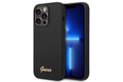 Mobile - Covers & Cases - GUESS GUHCP14XSLSMK iPhone 14 Pro Max 6.7" black/black hard case Silicone Vintage Gold Logo - 3666339064914
