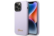 Mobile - Covers & Cases - GUESS GUHCP14XSLSMU iPhone 14 Pro Max 6.7" purple/purple hard case Silicone Vintage Gold Logo - 3666339064990