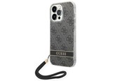 Mobile - Covers & Cases - GUESS GUOHCP14LH4STK iPhone 14 Pro 6.1 "black / black hardcase 4G Print Strap - 3666339093815