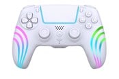 Spel Tillbehör - Deep Explorer Wave - White - Wireless Controller - Sony PlayStation 4 - PS4MANWIRLEDW