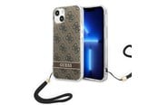 Mobile - Covers & Cases - GUESS GUOHCP14MH4STW iPhone 14 Plus 6.7 "brown / brown hardcase 4G Print Strap - 3666339093846