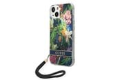 Mobile - Covers & Cases - GUESS GUOHCP14SHFLSB iPhone 14 6.1 "blue / blue hardcase Flower Strap - 3666339093952