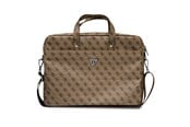 Väskor - GUESS Saffiano 4G Triangle Logo bag for a 16'' laptop - brown - 3666339051105