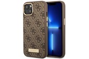 Mobile - Covers & Cases - GUESS GUHMP14MU4GPRW iPhone 14 Plus 6.7 "brown / brown hard case 4G Logo Plate MagSafe - 3666339069919
