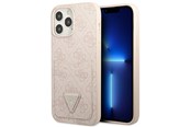 Mobile - Covers & Cases - GUESS 4G Triangle Logo Cardslot Case for iPhone 13 Pro / 13 - Pink - 3666339047740