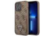 Mobile - Covers & Cases - GUESS 4G Triangle Logo Cardslot Case for iPhone 13 Pro / 13 - Brown - 3666339048228