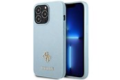 Mobile - Covers & Cases - GUESS Saffiano 4G Small Metal Logo Case for iPhone 13 Pro / 13 - Blue - 3666339048020