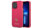 Mobile - Covers & Cases - GUESS Saffiano 4G Small Metal Logo case for iPhone 13 Pro / 13 - pink - 3666339047986
