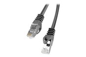 Nätverkskabel - Lanberg patch cable - 25 cm - black RAL 9004 - Svart - PCF6-10CC-0025-BK