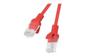 Nätverkskabel - Lanberg patch cable - 25 cm - red RAL 3017 - Röd - PCU6-10CC-0025-R
