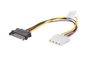 Strömkabel (intern) - Lanberg - power adapter - 4 PIN internal power to SATA power - 15 cm - CA-SAHD-10CU-0015