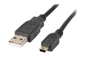 USB-kabel - Lanberg - USB cable - USB to mini-USB Type B - 1.8 m - CA-USBK-11CC-0018-BK