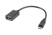 USB-kabel - Lanberg - USB adapter - Micro-USB Type B to USB - 15 cm - AD-OTG-UM-01