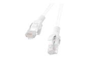 Nätverkskabel - Lanberg patch cable - 25 cm - white RAL 9010 - Vit - PCU5-10CC-0025-W