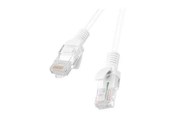 Nätverkskabel - Lanberg patch cable - 25 cm - white RAL 9010 - Vit - PCU6-10CC-0025-W