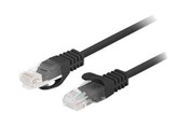 Nätverkskabel - Lanberg patch cable - 7.5 m - black RAL 9004 - Svart - PCU5-10CC-0750-BK