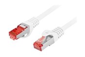 Nätverkskabel - Lanberg patch cable - 25 cm - white - Vit - PCF6-10CU-0025-W