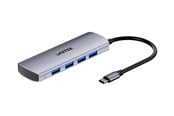 USB Hub - Unitek uHUB Q4 H1112E - hub - 4-in-1 10 Gbps USB-C with USB-A - 4 ports USB Hub - USB 3.2 - 4 porte - Grey - H1112EGY01