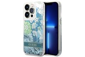 Mobile - Covers & Cases - GUESS Flower Liquid Glitter case for iPhone 14 Pro Max - green - 3666339088453