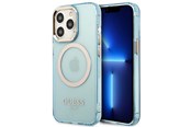 Mobile - Covers & Cases - GUESS Gold Outline Translucent MagSafe case for iPhone 13 Pro / iPhone 13 - blue - 3666339056995