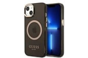 Mobile - Covers & Cases - GUESS Gold Outline Translucent MagSafe case for iPhone 13 - black - 3666339057022
