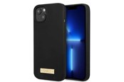Mobile - Covers & Cases - GUESS GUHMP13MSPLK iPhone 13 6.1" black/black hard case Silicone Logo Plate MagSafe - 3666339056827