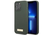 Mobile - Covers & Cases - GUESS GUHMP13XSPLA iPhone 13 Pro Max 6.7" green/khaki hard case Silicone Logo Plate MagSafe - 3666339056964