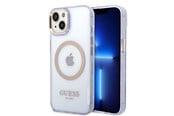 Mobile - Covers & Cases - GUESS GUHMP14SHTCMU iPhone 14 6.1" purple/purple hard case Gold Outline Translucent MagSafe - 3666339069544