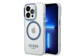 Mobile - Covers & Cases - GUESS GUHMP14XHTRMB iPhone 14 Pro Max 6.7" blue/blue hard case Metal Outline Magsafe - 3666339069810