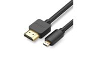 Displaykabel - UGREEN HD127 Micro HDMI to HDMI 2.0 cable (4K 60Hz) - 1m - Black - 30148
