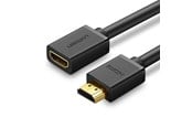 Displaykabel - UGREEN HD107 HDMI (Male) to HDMI (Female) 4K Cable 1m - Black - 10141