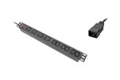 Strömkabel (extern) - Lanberg - power distribution strip - 4000 watt - PDU-04I1906I-0200-C20-BK