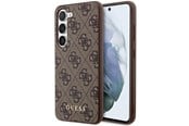 Mobile - Covers & Cases - GUESS GUHCS23SG4GFBR S23 S911 brown/brown hard case 4G Metal Gold Logo - 3666339116989