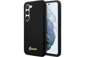 Mobile - Covers & Cases - GUESS GUHCS23SSLSMK S23 S911 black/black hardcase Silicone Vintage Gold Logo - 3666339114817