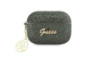 Andra mobiltillbehör - GUESS GUAP2GLGSHA AirPods Pro 2 cover green/kaki Glitter Flake 4G Charm - 3666339110970