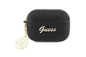 Andra mobiltillbehör - GUESS GUAP2GLGSHK AirPods Pro 2 cover black/black Glitter Flake 4G Charm - 3666339110956
