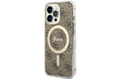Mobile - Covers & Cases - GUESS GUHMP13LH4STW iPhone 13 Pro / 13 6.1" brown/brown hardcase 4G MagSafe - 3666339126865