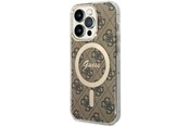 Mobile - Covers & Cases - GUESS GUHMP14LH4STW iPhone 14 Pro 6.1" brown/brown hardcase 4G MagSafe - 3666339126896