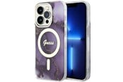 Mobile - Covers & Cases - GUESS GUHMP14LHTMRSU iPhone 14 Pro 6.1" purple/purple hardcase Golden Marble MagSafe - 3666339115852