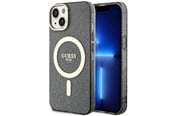 Mobile - Covers & Cases - GUESS GUHMP14MHCMCGK iPhone 14 Plus 6.7" black/black hardcase Glitter Gold MagSafe - 3666339125578