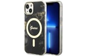 Mobile - Covers & Cases - GUESS GUHMP14MHTMRSK iPhone 14 Plus 6.7" black/black hardcase Golden Marble MagSafe - 3666339115760