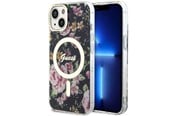 Mobile - Covers & Cases - GUESS Flower MagSafe case for iPhone 14 - black - 3666339115517