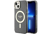 Mobile - Covers & Cases - GUESS Glitter Gold MagSafe case for iPhone 14 - black - 3666339125561