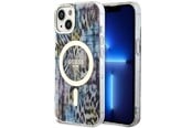 Mobile - Covers & Cases - GUESS Leopard MagSafe case for iPhone 14 - blue - 3666339115715
