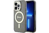 Mobile - Covers & Cases - GUESS GUHMP14XHCMCGK iPhone 14 Pro Max 6.7" black/black hardcase Glitter Gold MagSafe - 3666339125592